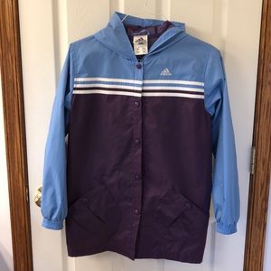 NWOT adidas kids wind breaker jacket/raincoat